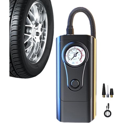Petit compresseur d'air, Gonfleur d'air de pneu petite pompe à vélo gonflage électrique précise, Compresseur portatif gonfleur Air rapide voiture Multiplicat - (1/5)