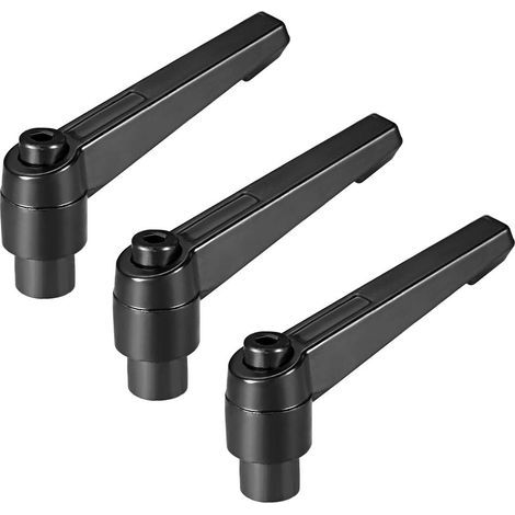 M8 Adjustable Handle Lever Clamp Female Threaded Stud Ratchet 3 Pcs (1/5)