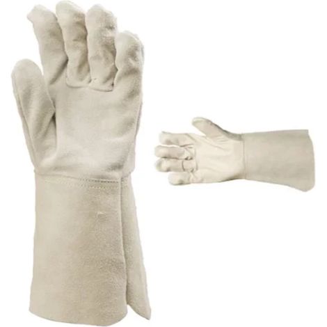 Gants de soudeur avec manchette longue anti-chaleur (1/3)