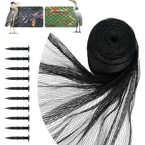 Filet de protection contre les oiseaux et les pigeons - 12 x 12 mm - Maille fine de 30 g/m² - Robuste - Résistant à la déchirure - Résistant aux UV - Bâche de piscine - Filet à feuilles fines - Filet (1/5)