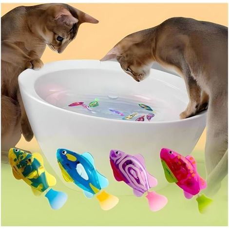 HOXILEELEOJouet elettronico Pesce - luminoso - Multicolore - gatto - Azione di nuoto realistica (1/5)