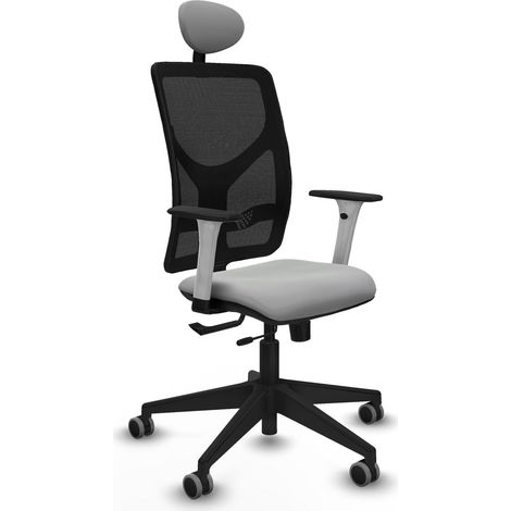 Silla de oficina piqueras y crespo Motilla cuero sintético gris claro (1/2)