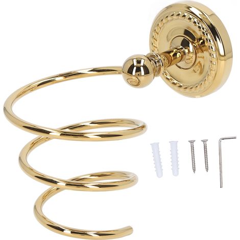 Wandmontierter Haartrocknerhalter – Schlichtes und elegantes Design, stabile Montage, ideal für Badezimmer und Friseursalons (1/5)