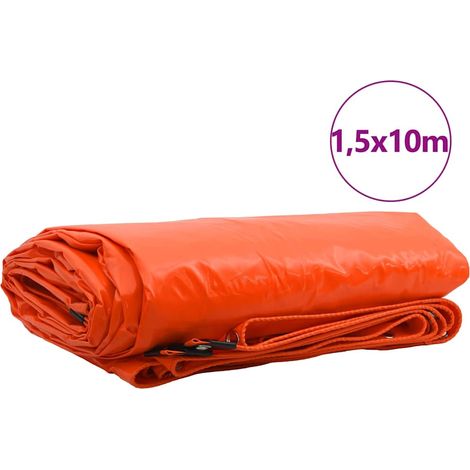 Maison Exclusive - Telo 650g / m² Arancione 1,5 x 10 m Tela con rivestimento in PVC