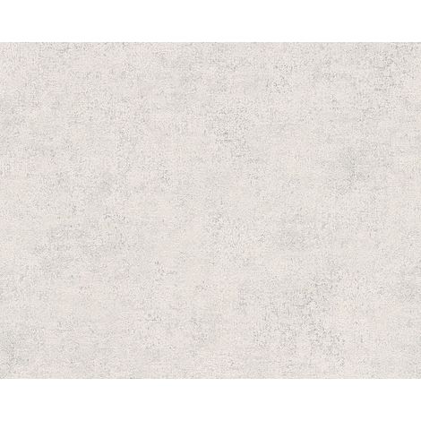 Effet vieilli Gris clair et argent texturé Papier peint en vinyle lavable 96079–6 (1/4)