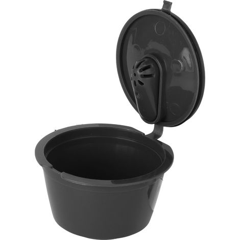 Filtre à café réutilisable pour capsules Dolce Gusto, tasse doseuse 51-100 ml, accessoire machine à café, compatible domicile et bureau, noir, mouture fine, économie écologique (1/5)
