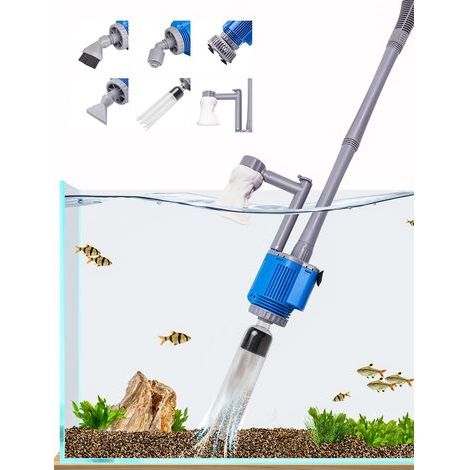 Electric Aquarium Cleaner, Flow Rate 1700l/h, Extendable Handle 20-86cm, 6-in-1 Sand Kit for Fresh and Salt Water (1/5)