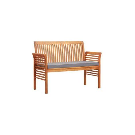 Banc de jardin 2 places avec coussin 120cm Bois d'acacia massif (1/5)