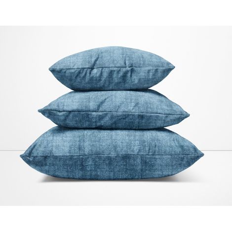 Cuscino ARREDO VELVET BLU in Morbido tessuto Vellutato Antimacchia cm. 40 - 50 - 60 Made in Italy Cm. 60x60