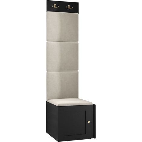 Conjunto para recibidor Hartford 378, Manila 02, 186x42x46cm, MDF, Aglomerado laminado, Tapiz, Montada en la pared, Colocada