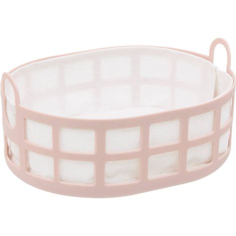 Corbeille à pain poly ovale l.24cm rose - 5five (1/4)