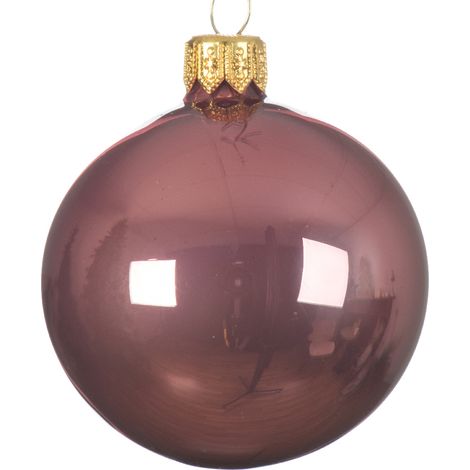 Rosa Samtglas Weihnachtskugel ø 6cm