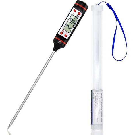Elektronisches Lebensmittelthermometer zur Messung der Temperatur von Speiseöl, Grillgut und Flüssigkeiten (1/5)