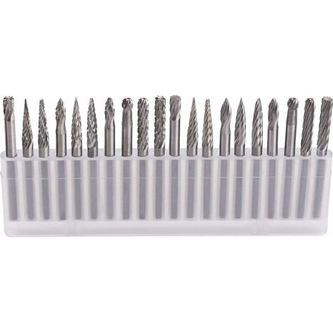 Fraises Rotatives - phe 20Pcs fraise carbure de tungstene meche acier rotatif fichiers mèches en diamant/Outil rotatif avec 3 mm Tige/DIY menuiserie, sculpture, gravure, perçage sur bois (1/5)