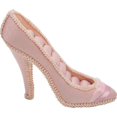 Porte-bijoux chaussure à talon rose - Support de présentation pour colliers, bracelets et accessoires (1/5)