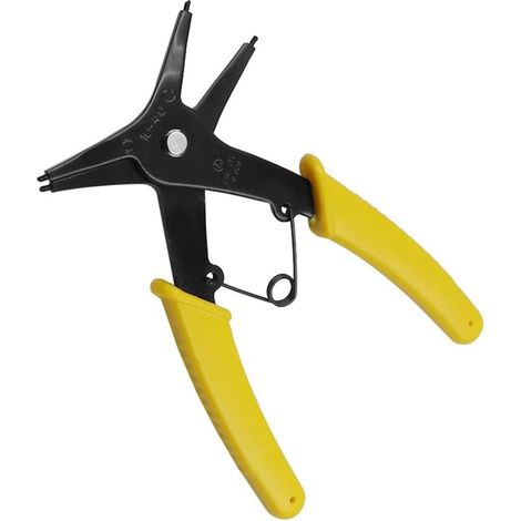Sicherungsringzange, Sprengringzange, Innen- und Außensicherungsringzange, Sprengringzange, 2-in-1-Sicherungsringzange, Sicherungsringe mit doppeltem Verwendungszweck, für 2 mm bis 24 mm Sprengringe
