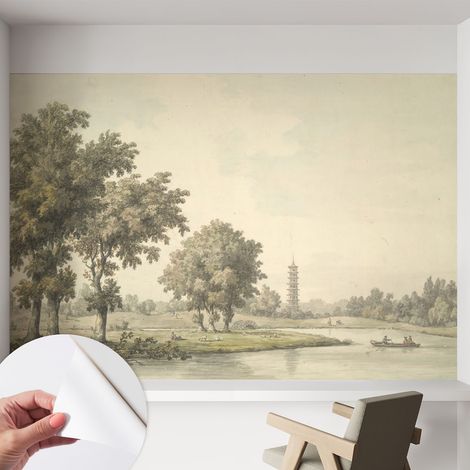 Carta da parati autoadesiva - fotomurale - decorazione parete - stile elegante - decorazione casa - Parco tranquillo 152x104 cm (1/5)