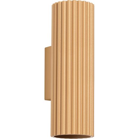 Wandlampe Aluminium GU10 20 cm hoch in Gold 2-flammig länglich Modern Wandleuchte (1/5)