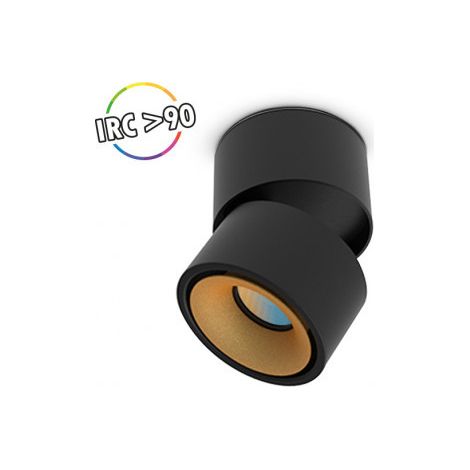 Lámpara decorativa CCT 6 W Negro/ Dorado inclinable/orientable Miidex Lighting® (1/5)
