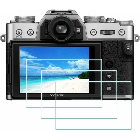 [Lot de 3 films protecteurs d'écran en verre trempé pour Fujifilm X-T30 III Fuji XT30 III - Dureté 9H - Anti-rayures et anti-bulles