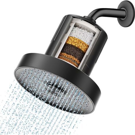 Pommeau de Douche Brumisant Pressurisé – Fixation Murale, Design Rond Élégant (1/4)