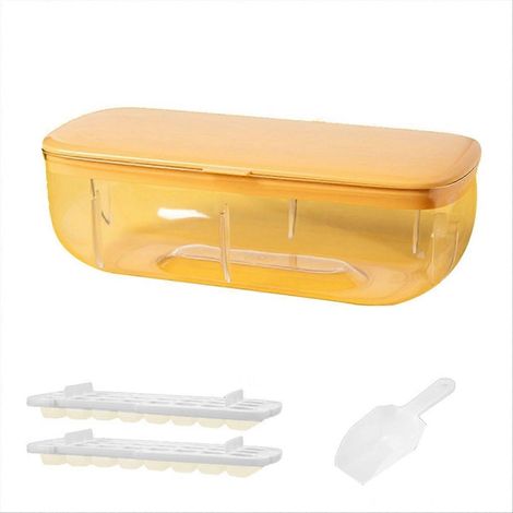 Glacière double en silicone grande capacité 48 cm, jaune (1/5)