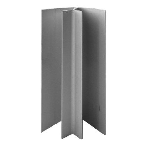 Angolare per zoccolo 90°/135° R12 in pvc colore alluminio satinato H 9.7 cm.