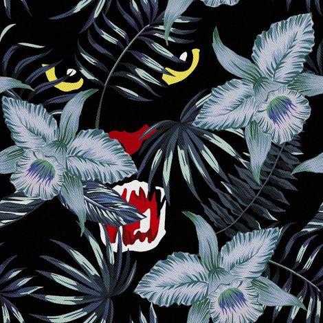 Telas decorativas Oxford para exteriores con estampado de la Pantera Negra. (1/5)