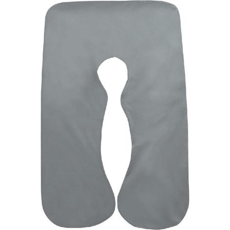 Couverture 80 155CM de maternité de Forme de Coton U (Gris Foncé) Taie d'oreiller de Corps de