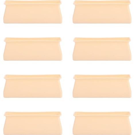 Lot de 8 Coussinets en Silicone Antidérapants pour Pieds de Lit Table, Protection du Sol en Bois, Couleur Jaune, Solide et Silencieux (1/5)