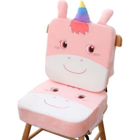 Rehausseur de Chaise, Réhausseur de Chaise, 40x40x (5+10) cm Voiture Rehausseur Chaise, Dapté pour les Repas des Jeunes Enfants, Coussin de Chaise Surélevée Facile à Nettoyer (Licorne) (1/5)