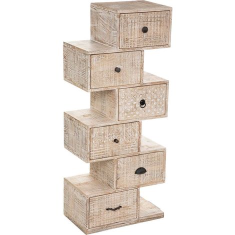 Commode Design 6 Tiroirs "Ajay" 121cm Sable (1/5)
