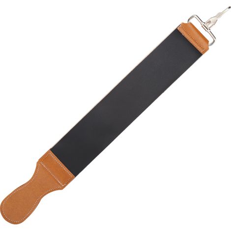Cuir De Finition Double Face Pour Rasoir Droit - Polissage Final Barbe Et Ciseau - Sangle En Pu Résistante - 1 Pièce (1/5)