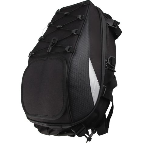 Sacoche de selle arrière pour moto, sacoche de selle arrière étanche double usage, sacoche pour casque, sac à dos pour bagages arrière (1/5)