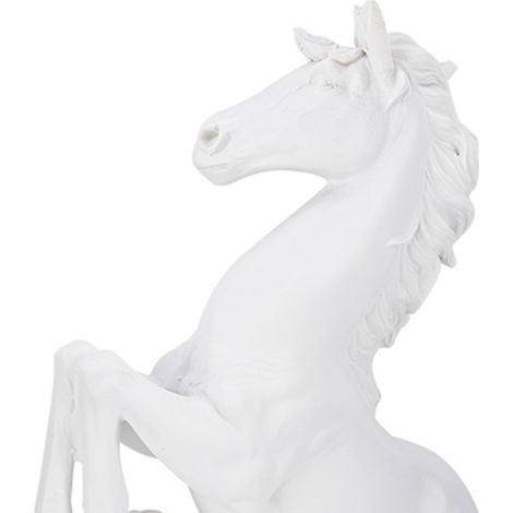 Sculpture de Cheval Style Européen Blanc - Décoration de Bureau et Accessoire Photo (1/5)