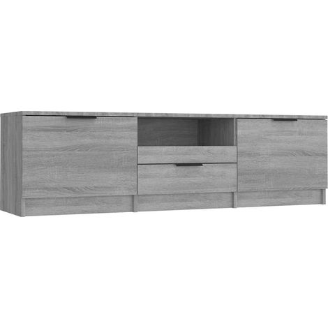 Meuble TV, Étagère TV, Meuble de Salon, Sonoma gris 140x35x40 cm Bois d'ingénierie OIB5339E (1/5)