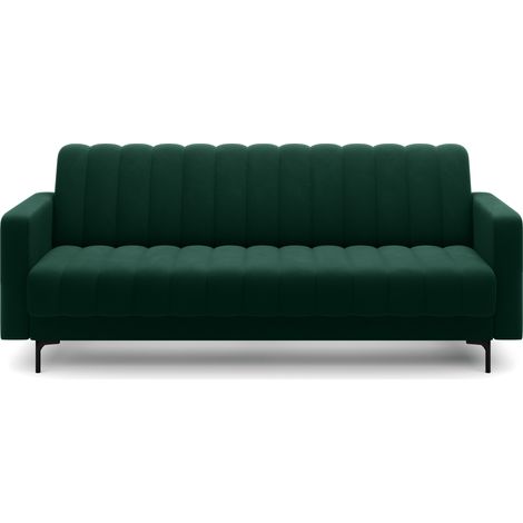 Canapé lit ROMY – Design moderne avec coffre de rangement intégré-Vert (1/5)