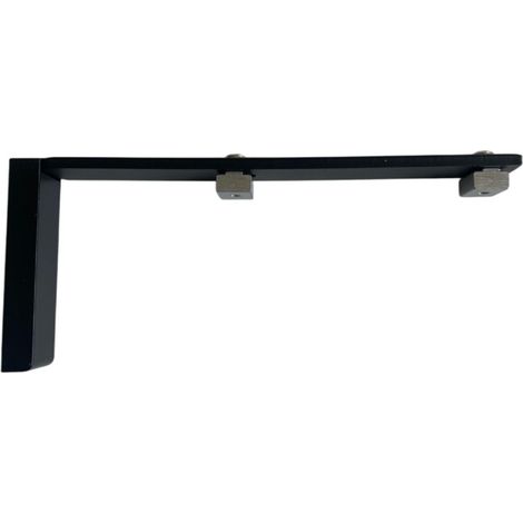 REV - Support de fixation murale double pour tringle rideau rail L 160 mm Coloris - Noir mat (1/5)