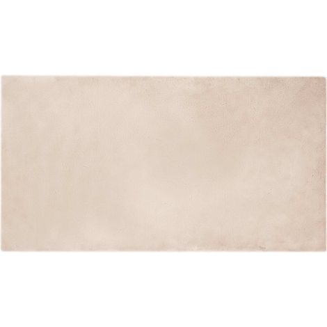 Anti-Slip Faux Rabbit Fur Rug OLITE Taupe 60 x 110 cm Polyester vidaXL