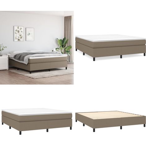 Struttura Letto a Rete a Molle Tortora 160x200 cm in Tessuto - Struttura letto - Letto a rete