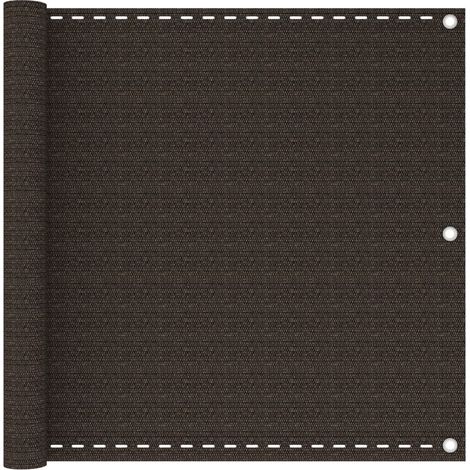 Écran de balcon brise pare vue protection confidentialité 90 x 400 cm PEHD marron