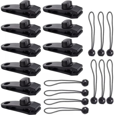 Tarp Clip Tent, 20 Pieces Tarp Clip, Tent Clips, Heavy Duty Tarp Clips, Tarp Clip Awnings, Crocodile Mouth Tent Clips for Tents, Tarps, Awnings, Caravans (1/4)
