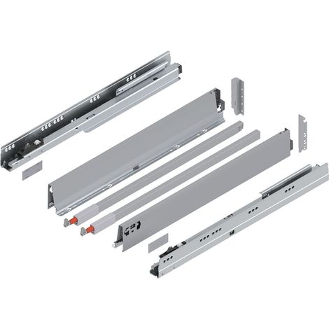Blum Tandembox antaro C-Reling Schubladenschienen-Set 1 Paar, 65kg 650mm Vollauszug Blumotion, grau