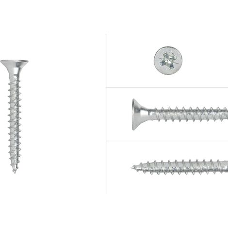 Vis pour panneaux d'aggloméré Galvanisé 5 x 50 mm Pozidrive à