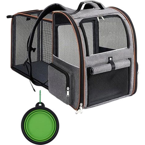 Sac à Dos Extensible Pour Chat - Tissu Oxford 600D Avec Fenêtres En Maille Et Store - Pour Animaux De Plus De 7kg - 1 Pièce (1/5)