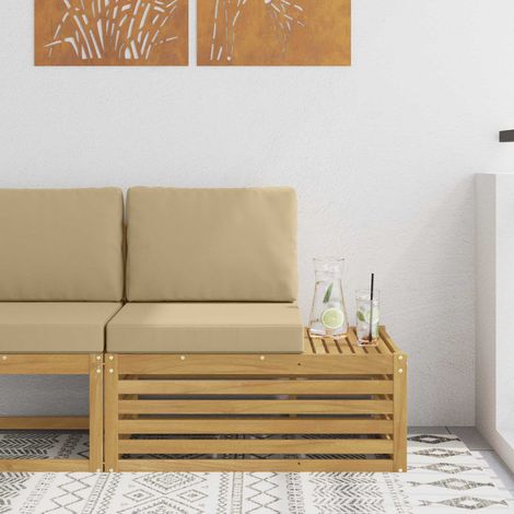 vidaXL Divano Esterno Finale con cuscino Bianco 91 x 63 x 73 cm