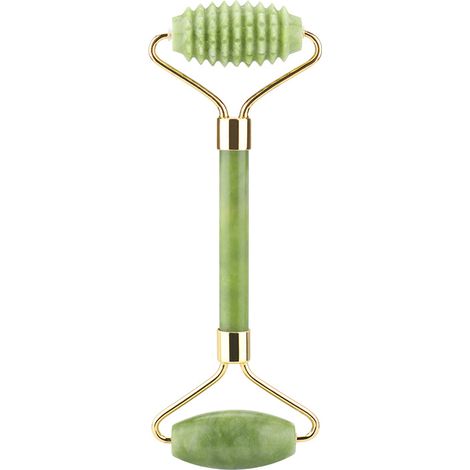 Rouleau de jade Gua Sha, outil de massage du cou et du visage pour le gonflement des yeux, l'étirement de la peau, le rajeunissement Lot de 3 MNS (1/3)