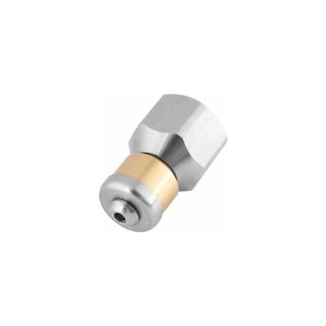 Rotierende Reinigungsdüse 3/8'' BSP Abfluss Hochdruckreinigungsschlauch Edelstahldüse - Crezuo (1/4)