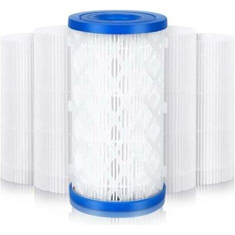 Lot de 5 cartouches filtrantes pour piscine - Filtre spa - Pour pompe de filtration Intex Bestway - Accessoires de type A et C (1/5)