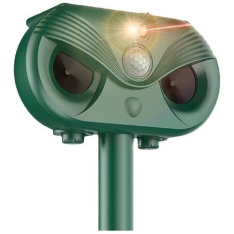 LAN Répulsif à ultrasons pour chats, à énergie solaire, avec détecteur de mouvement, étanche IP54, pour jardins, chats, chiens, souris et ratons laveurs (1/5)